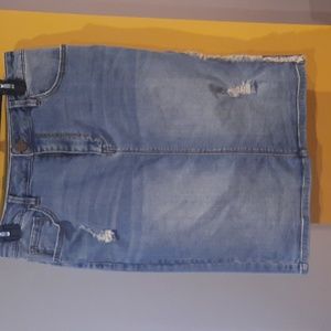 Denim pencil skirt